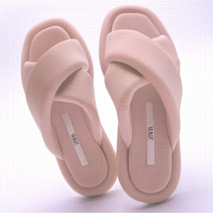 Zara Dusty Pink Padded Criss Cross Flat Sandals Size 38